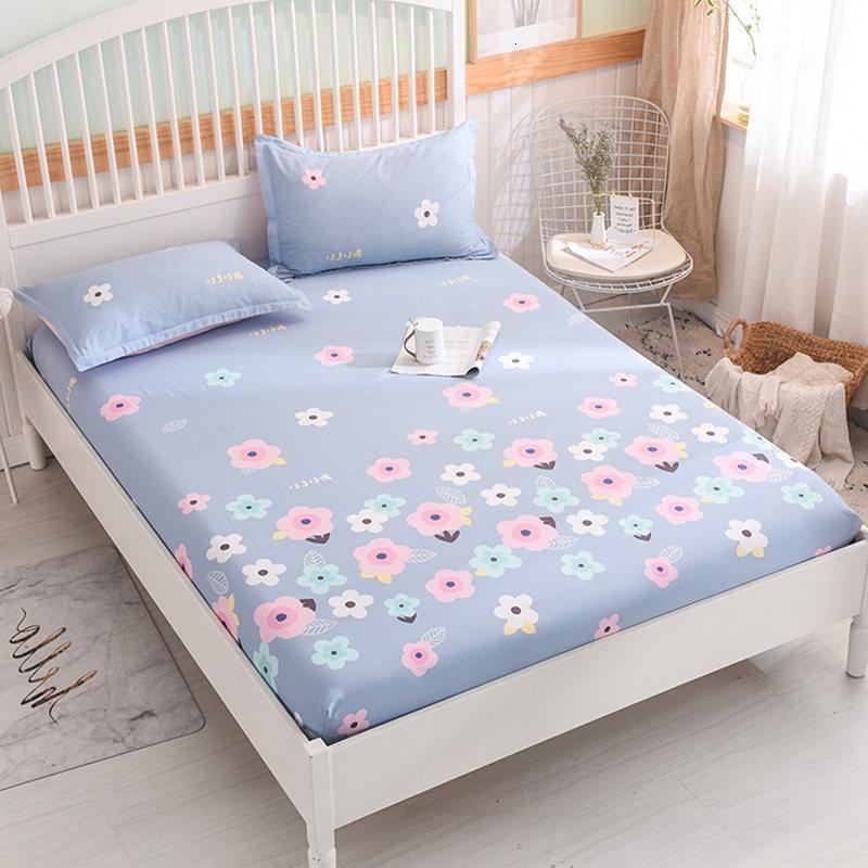 美帮汇床笠单件全棉全棉床立防滑固定床罩床垫罩保护套防灰尘全包 CLM花影芳菲兰床笠MLF 180cmx200cm【适合5-20厚床垫】