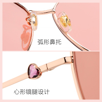 派丽蒙明星同款防紫外线墨镜女镂空猫眼个性大框圆脸太阳镜新款潮73550