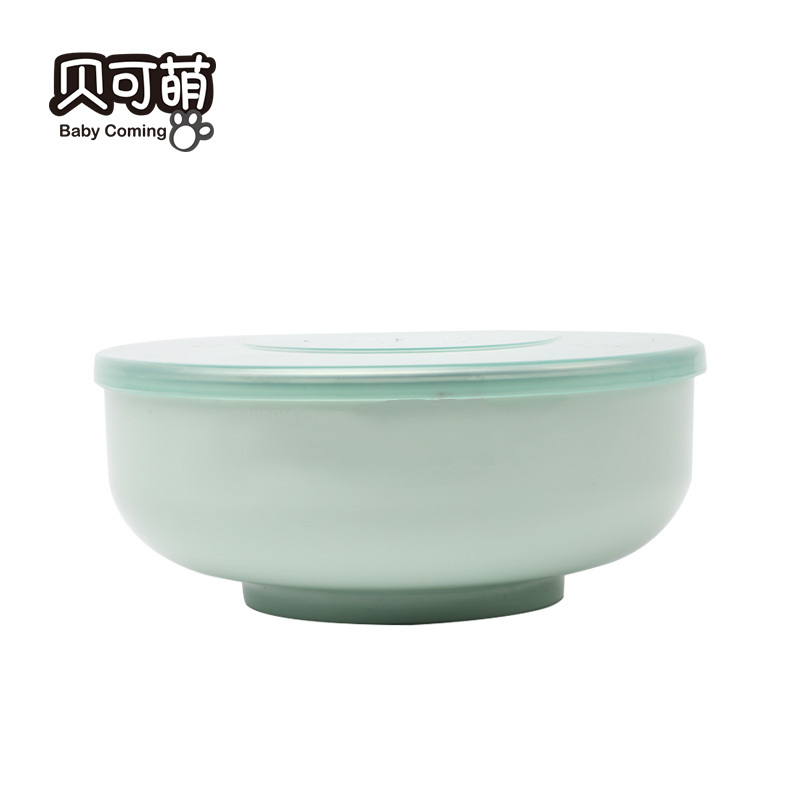 贝可萌 304材质不锈钢内碗隔热防烫耐摔耐用儿童汤碗