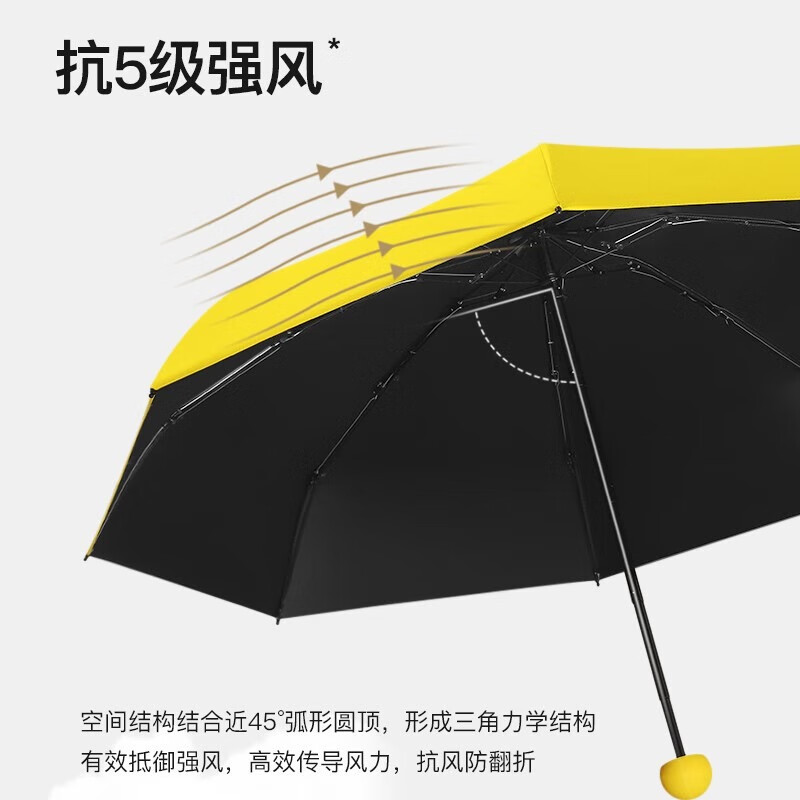 美度(MAYDU)纯色胶囊系列五折八骨伞M5201高清大图