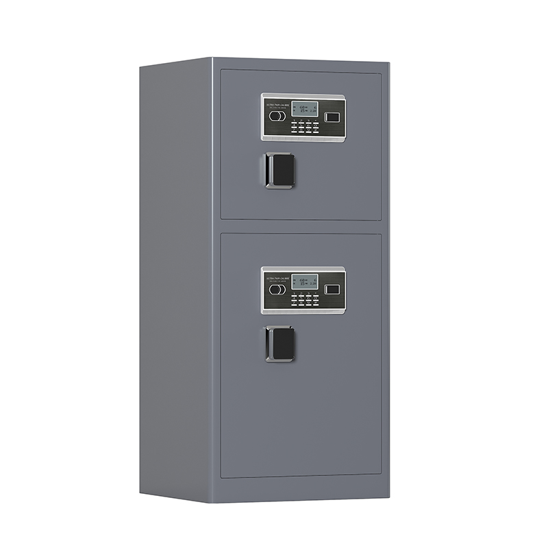 臻远 ZY6040348 钢制保险柜家用办公保险箱柜 电子锁 双门 550*500*1200mm 灰色