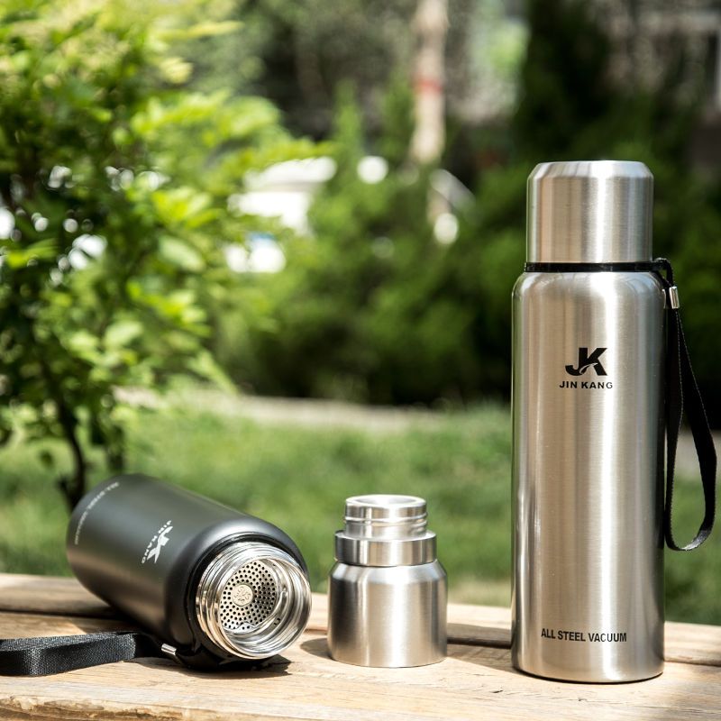 本色 750ml【送杯套】 不锈钢大容量保温杯男女便携水杯茶杯子大号1.