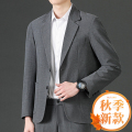 啄木鸟西服套装男士冬装结婚礼服2025秋冬新款加绒加厚西装外套木 4XL建议92-100公斤 灰色外套官方正品
