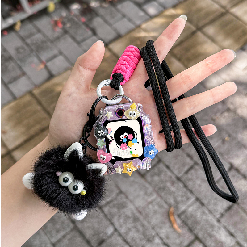 适用小天才电话手表表带Z10/Z9可爱挂脖Z11新款Z8Z7S保护套3139B高清大图