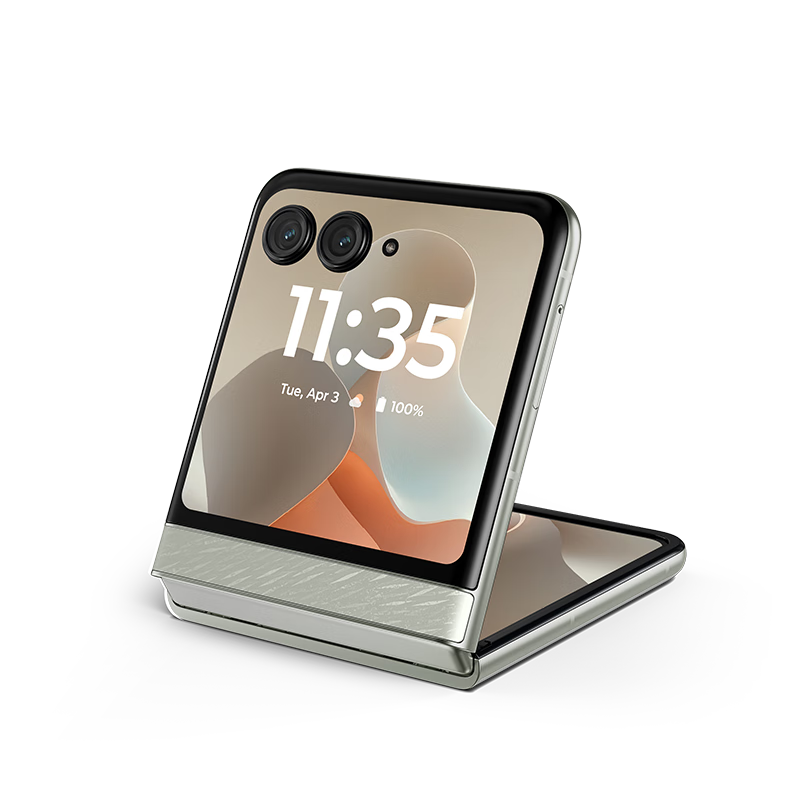 摩托罗拉moto razr 60 第六代折叠屏手机 60万次折叠认证 女生手机 12+512G 棉花糖白高清大图