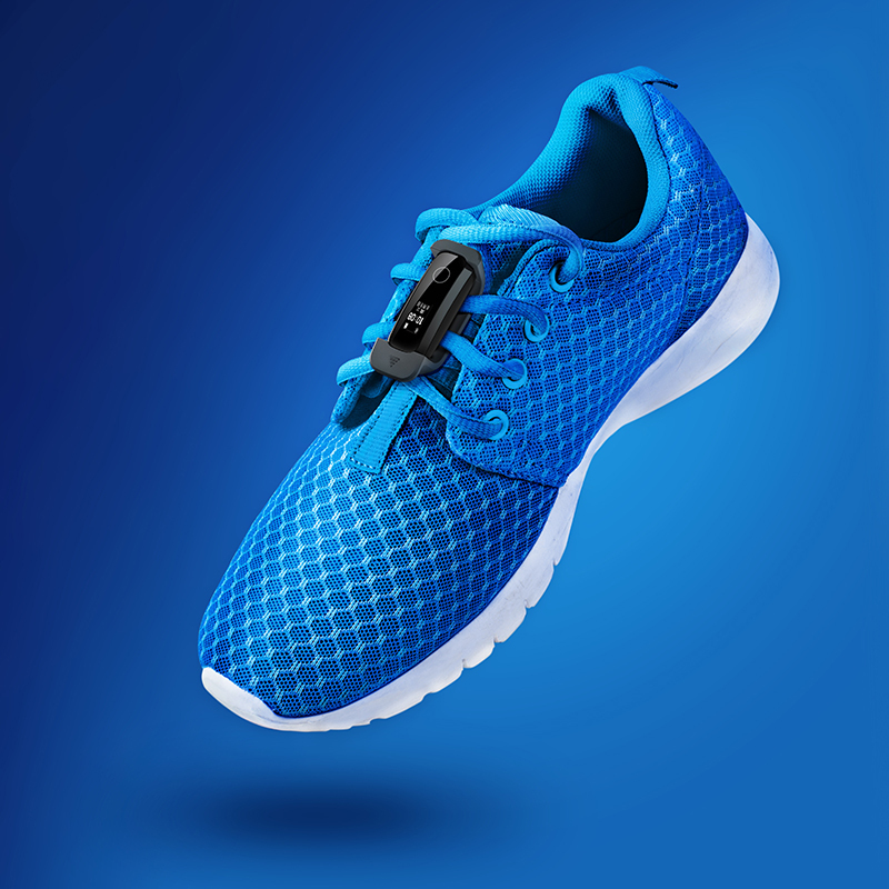 荣耀手环4 running版 黑色 茵草绿表带 aw70