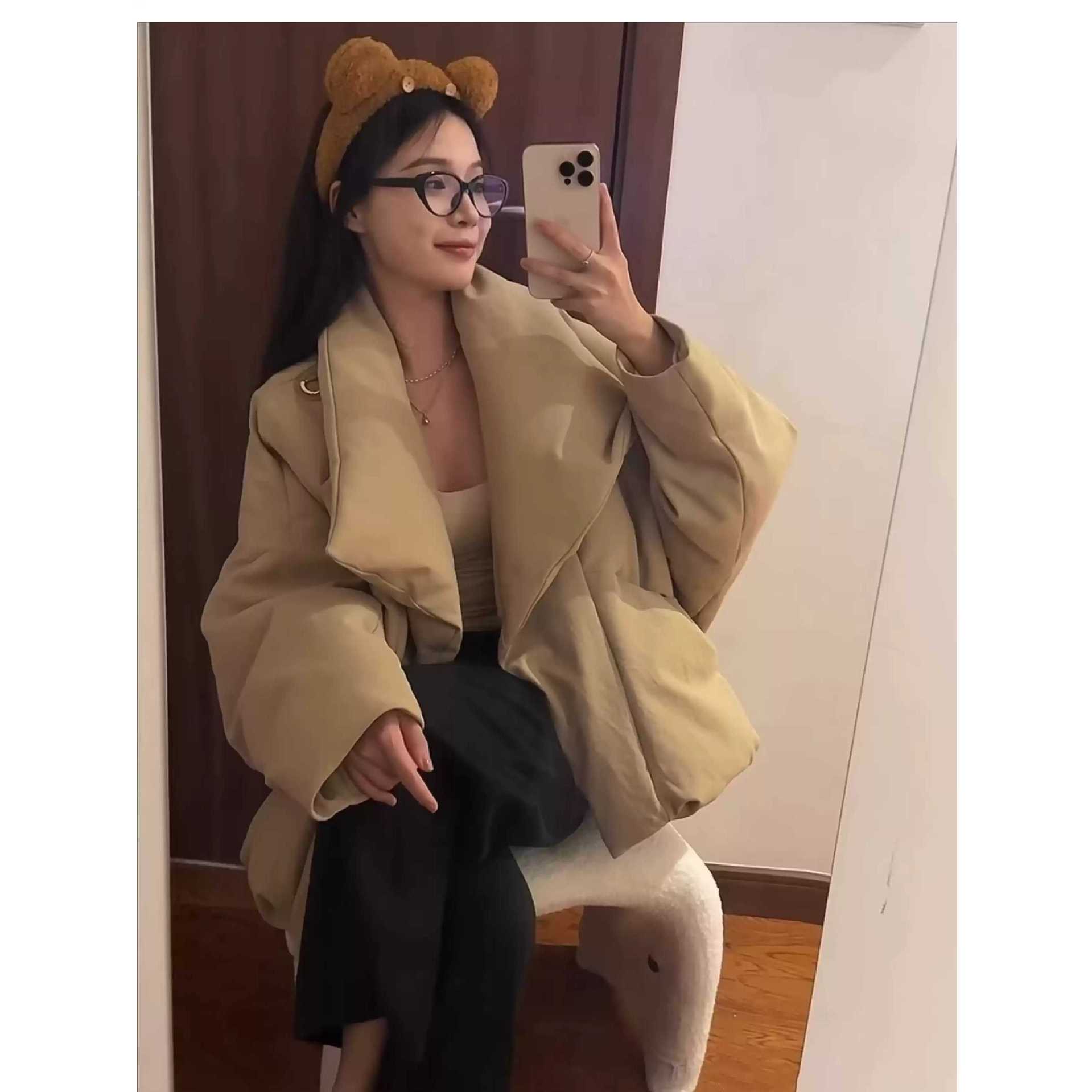 短款棉服女冬季新款2025年新款洋气高级感小众设计感小个子外套高清大图