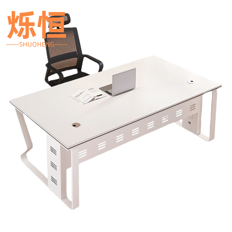 烁恒 员工桌 1.6米单桌+转椅 套高清大图