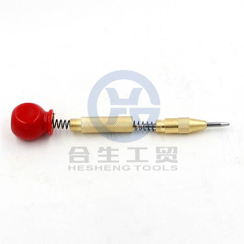 特价自动弹簧式中心冲定位器 黄铜玻璃撞针破窗器样冲冲子 打眼器