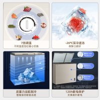 美菱(MELNG)两门双温冰柜217升卧式家用商用冷藏冷冻超薄小型冷柜一级能效顶开双开保鲜大容量补贴电冰柜217DTXP