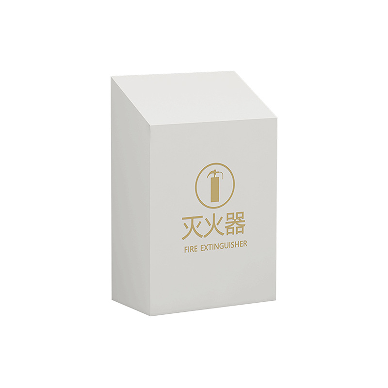 京州不锈钢4公斤专用灭火器箱子2只装饰遮挡5公斤消防放置收纳支架子-双支装(黑色)空箱加厚款高清大图
