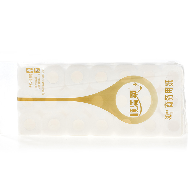 顺清柔70g商务卫生卷纸小卷卫生纸有芯卷纸
