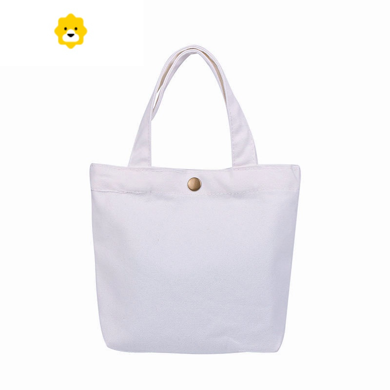 fenghou夏新款简约纯色迷你轻便学生女妈咪上班便当小号拎袋帆布手提