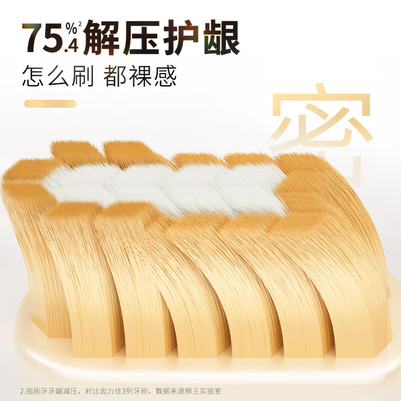 狮王(Lion)细齿洁密绒细护牙刷毛软毛去诟细毛牙缝刷清洁牙刷成年人-密绒抗菌2支(颜色随机)高清大图