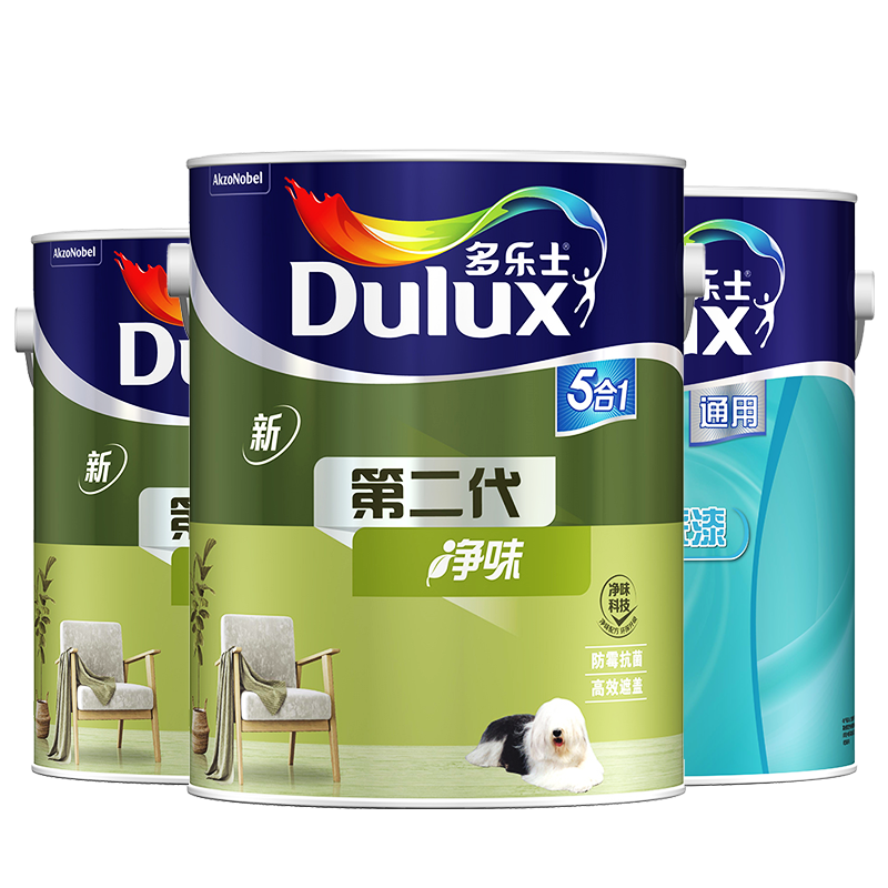 多乐士(Dulux)官方旗舰店第二代五合一净味乳胶漆 内墙面漆油漆涂料 A890+A749
