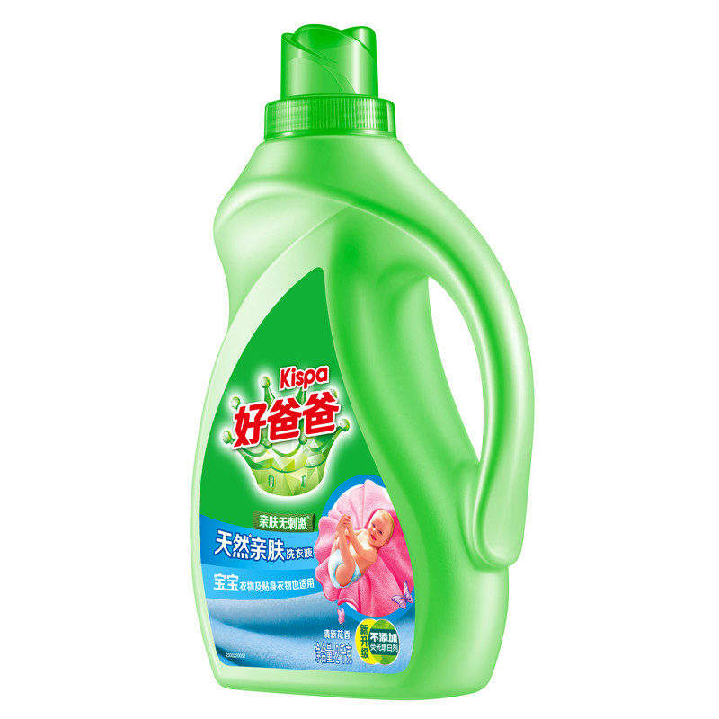 [30箱]好爸爸Kispa 天然亲肤洗衣液 2kg X 6瓶