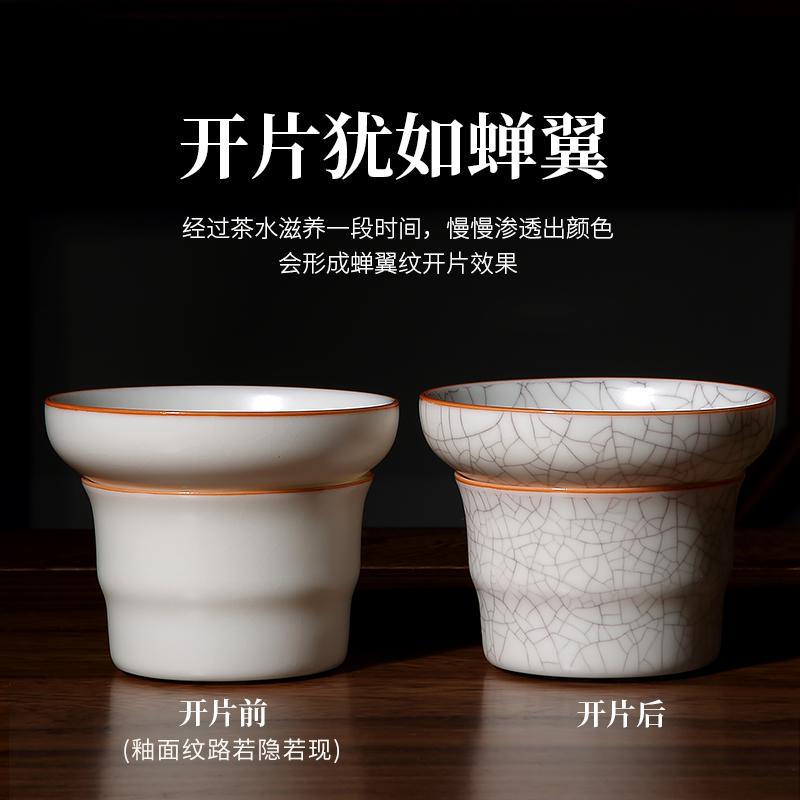 家柏饰(CORATED)茶漏陶瓷茶叶过滤网家用茶滤茶滤支架斗茶配件滤茶渣品茶组合高清大图