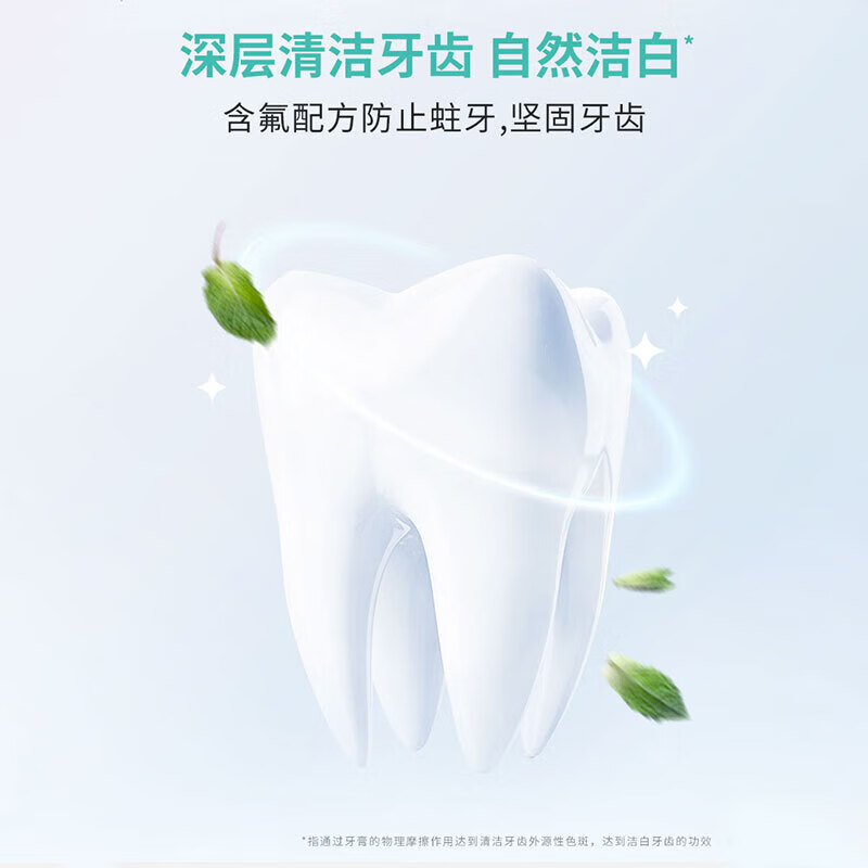 舒客 清新健齿牙膏150g(清新薄荷)*4支 清新亮白牙膏健齿清新口气成人牙膏含氟少黄防蛀木糖醇高清大图