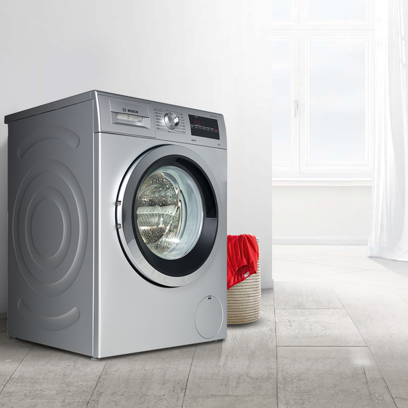 博世(BOSCH) WAP242689W 9公斤大容量变频滚筒洗衣机 除菌液洗 羽绒服洗 高温筒清洁 (银色)高清大图