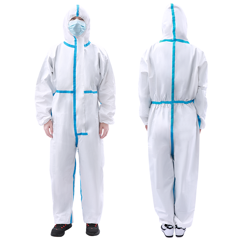 可孚医用防护服一次性连体全身隔离衣大白飞机式医护专用防疫鞋套