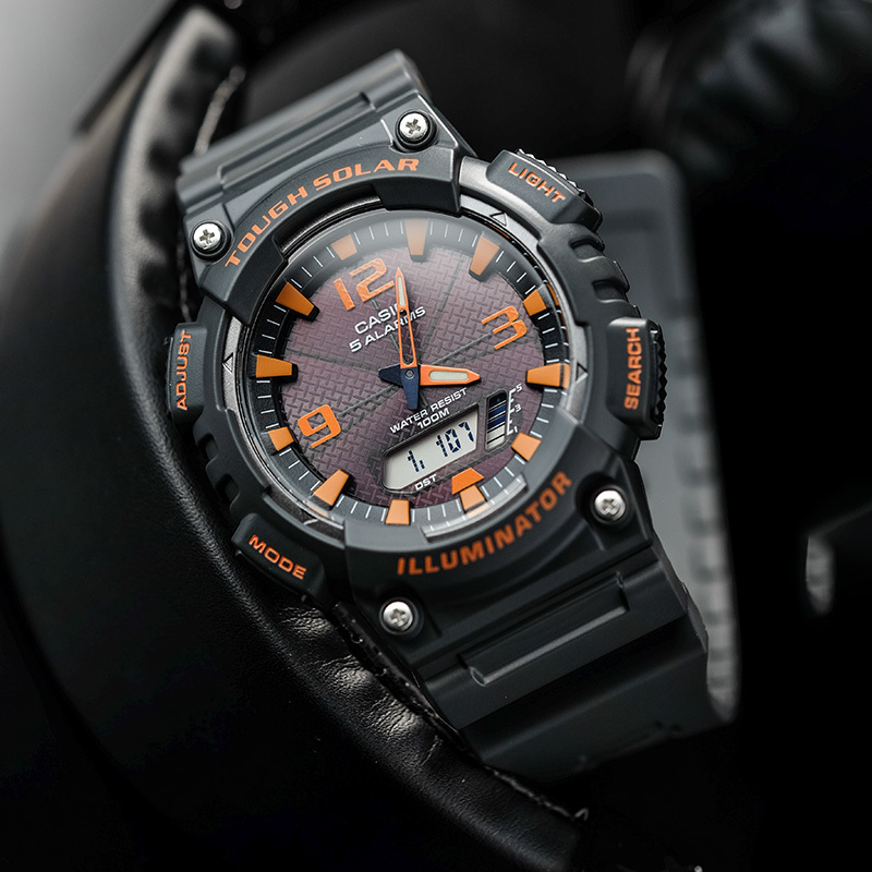 Casio旗舰店卡西欧手表男女限量防水运动小黑表休闲时尚电子学生日韩石英表男表多功能正品潮流男士夜光手表AQ-S810