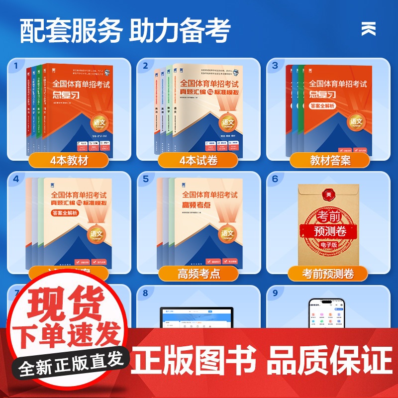 ]2025全国体育单招考试复习资料职教2025年体育单招教材文化课英语文数学政治高考升学高职单招考试普高真题模拟冲刺卷高清大图