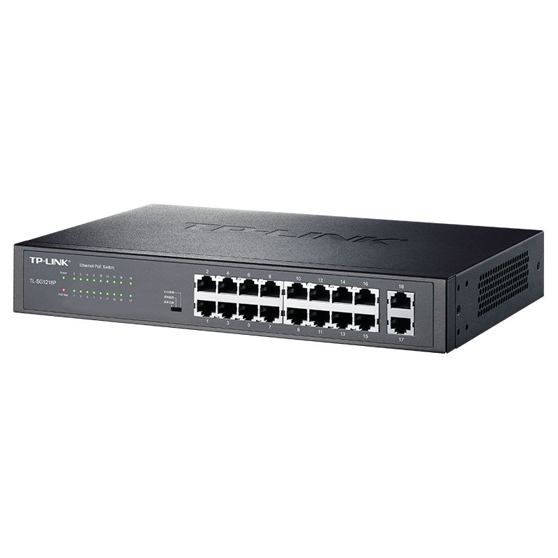 普联(TP-LINK)TL-SG1218P 18口千兆非网管以太网PoE供电交换机16口千兆网线供电+2千兆网口高清大图