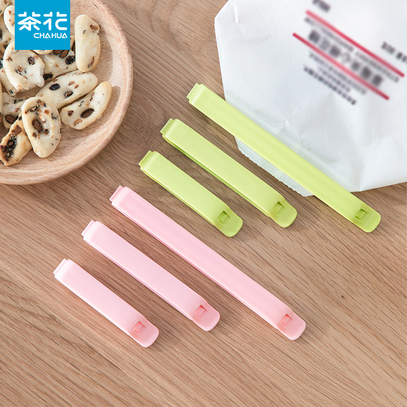 茶花(CHAHUA) 食品封口夹子食物密封夹防潮夹大中小号组合装017001+017002+017003