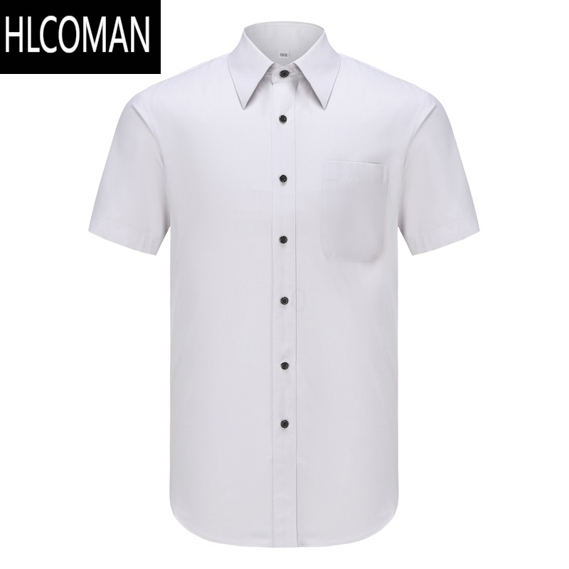 HLCOMAN2024招行新行服男衬衫招商银行工作服岩石白衬衣短袖行服工装制服