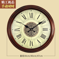 钟表欧式时尚时钟挂钟客厅纳丽雅 石英钟家用精工创意卧 6008D--精工跳秒机芯 20英寸(直径50.5厘米)