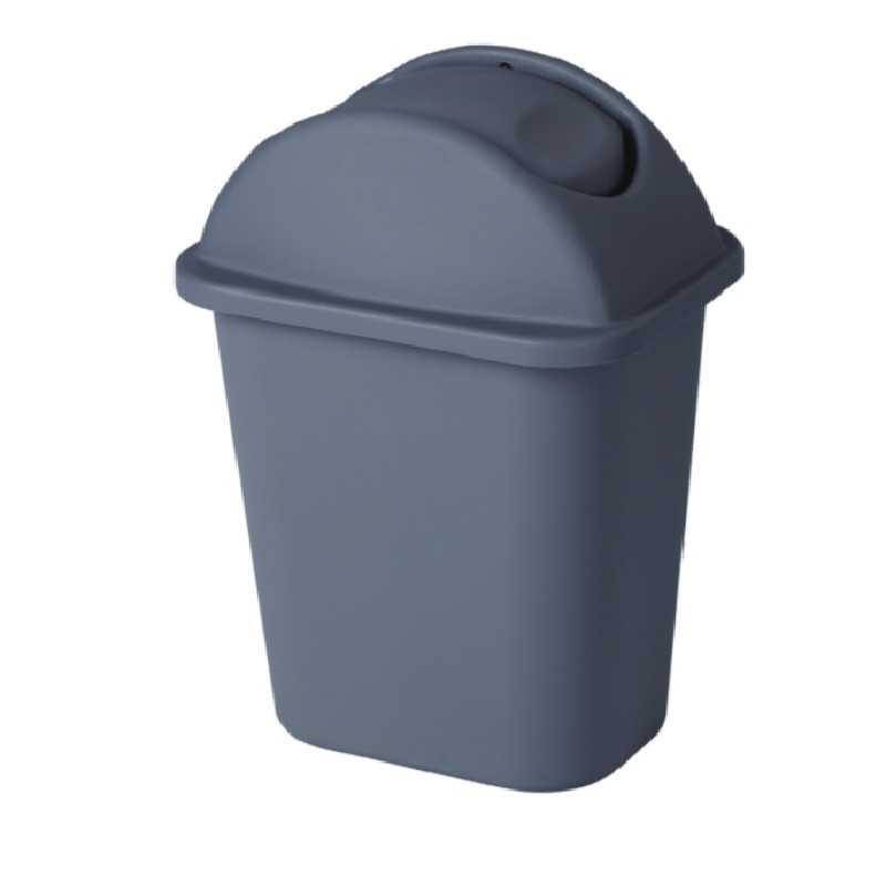 中号桶形垃圾桶60L 带盖 灰色(停用)