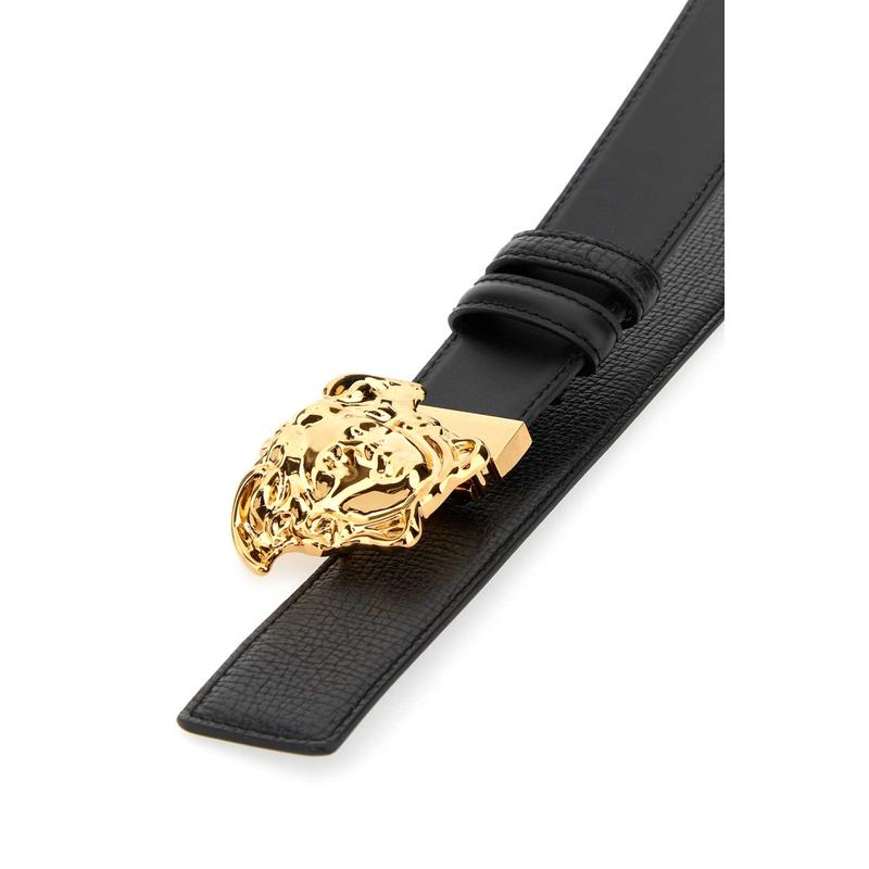 Versace/范思哲小牛皮cm金属五金可调美杜莎图案男士腰带高清大图