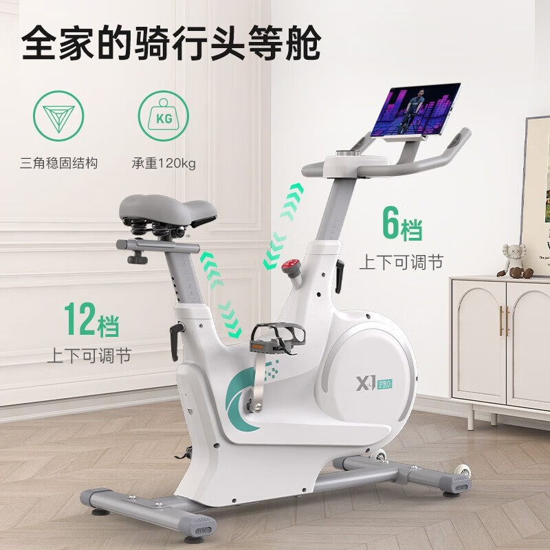 捷瑞特(JOROTO)美国动感单车家用智能调阻磁控运动健身器材室内自行车X1PRO