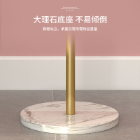 戴劲 大理石铁艺衣帽架落地简易衣服卧室家用置物收纳简约现代挂衣架子 黑色大理石+金色圆饼