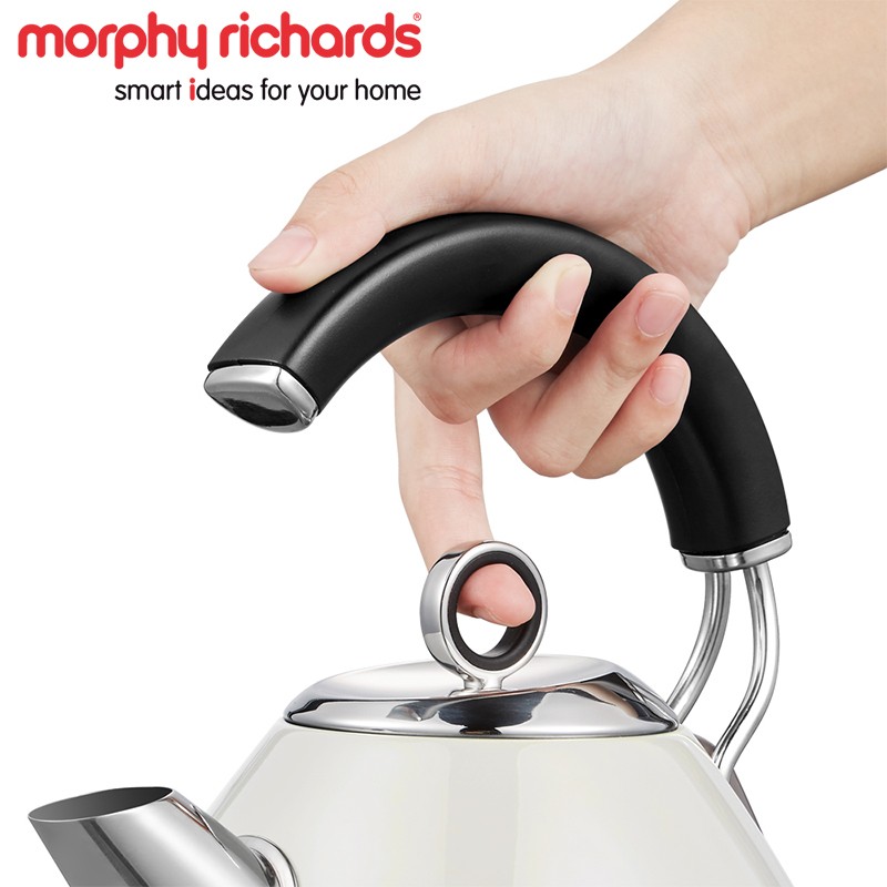 摩飞电器(Morphyrichards)家用壶 304不锈电热水钢大容量烧水壶半封闭把手 MR7456A 白色 1.5L高清大图