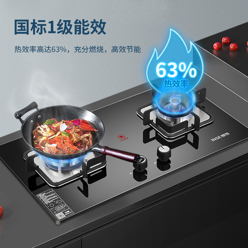 樱雪(INSE)抽油烟机灶具套装 侧吸19立方大吸力油烟机燃气灶 烟灶套装C1925+2210B(液化气)