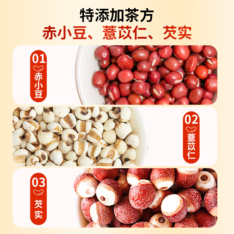 信盛堂 白云山赤小豆芡实红豆薏米茶120g 芡实薏苡仁红豆赤小豆栀子大麦茶祛男女重气养生湿茶代饮茶包泡水高清大图
