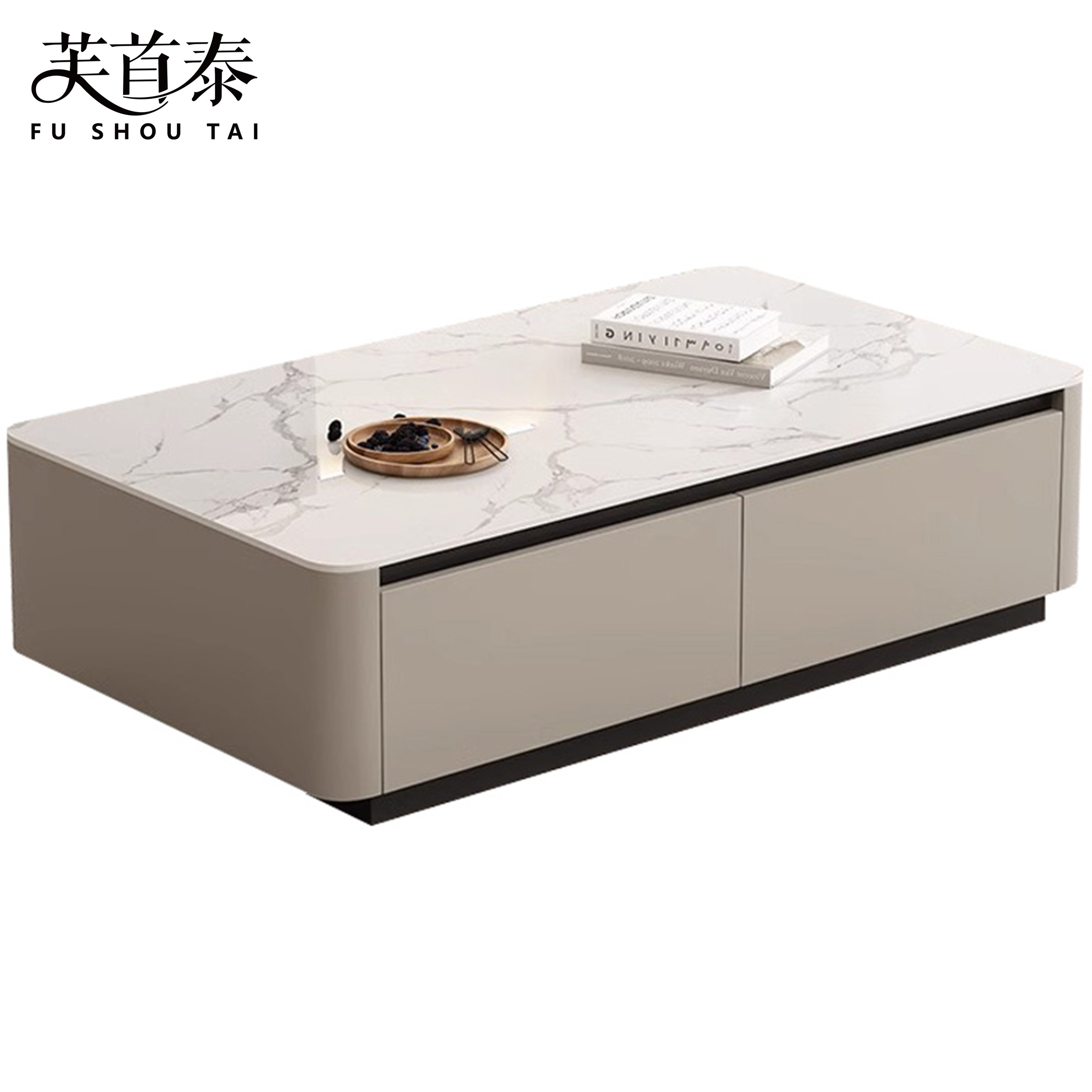 芙首泰岩板茶几1200*600*410mm张高清大图