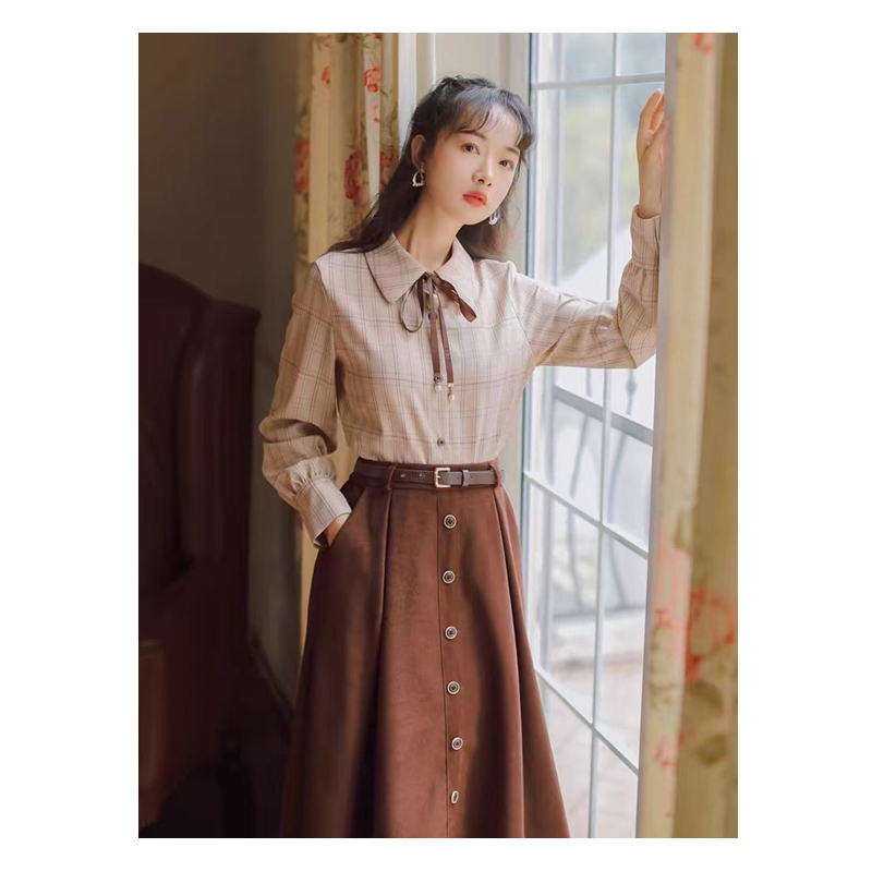 演出服 女卡其色 /套高清大图