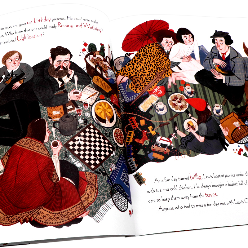 尼古拉特斯拉的电力人生 [正版]仙境的一天爱丽丝梦游仙境英文原版绘本 One Day in Wonderland 儿童英高清大图