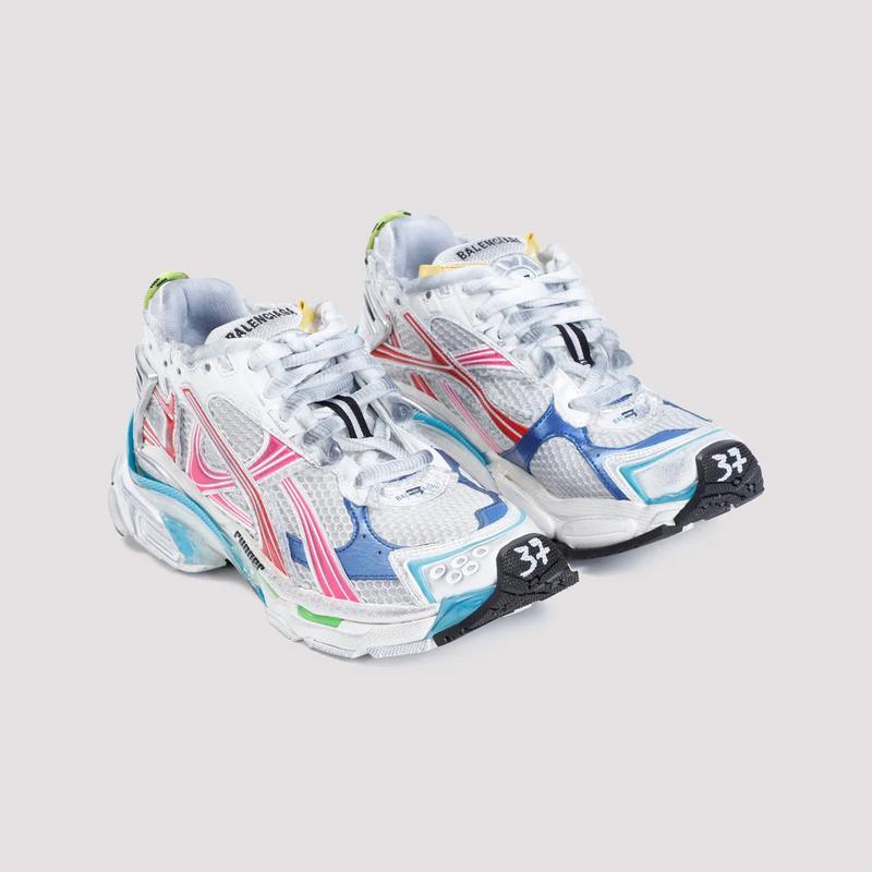 巴黎世家(Balenciaga)多彩合成橡胶底圆头女士跑步鞋轻便耐磨防滑