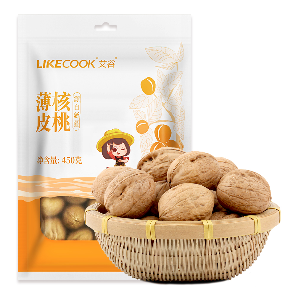 艾谷 新疆泽普县特产 新疆纸皮核桃450g*1袋 袋装高清大图