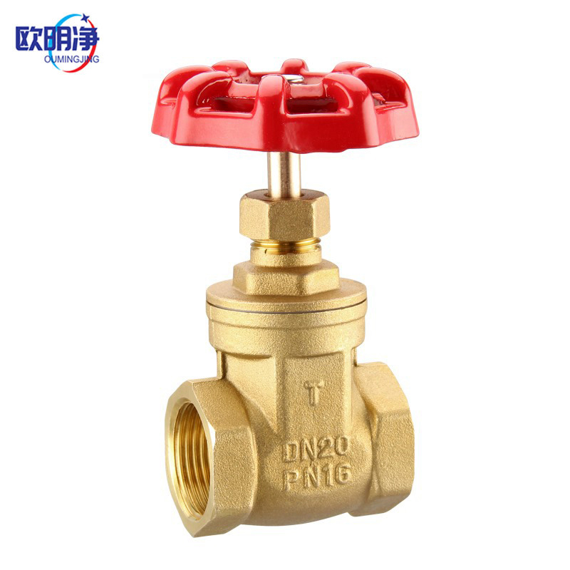 大通径黄铜闸阀 中央空调丝扣铜闸板阀内螺纹全铜HZ2331 个（DN25）