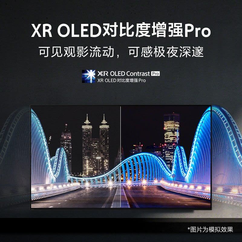 索尼(SONY)XR-55A80K 55英寸4K OLED 智能网络超薄平板游戏电视图片
