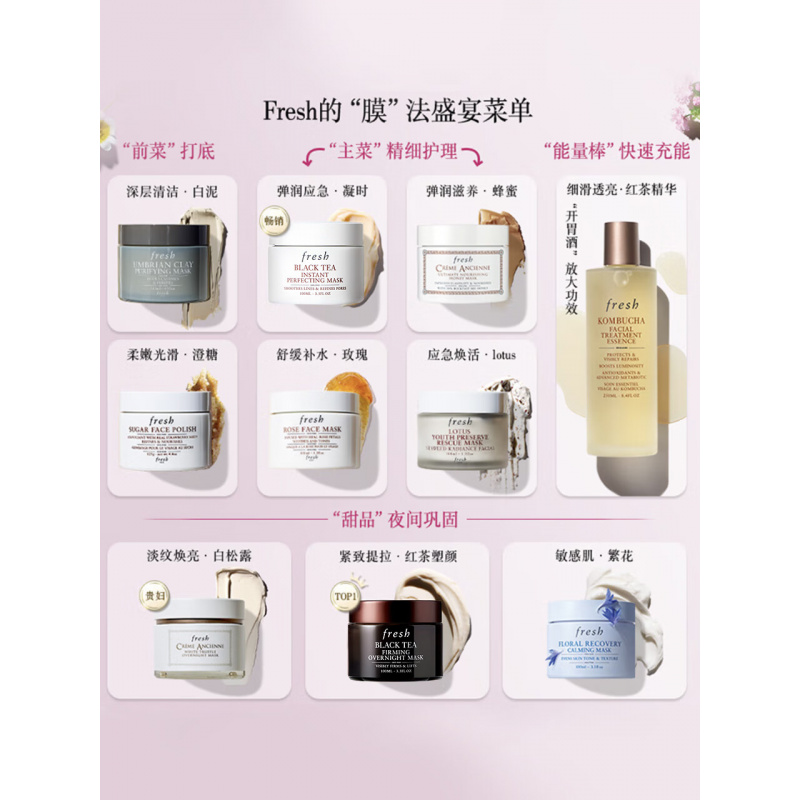 Fresh馥蕾诗玫瑰精萃面膜100ml 礼物送女友男友高清大图