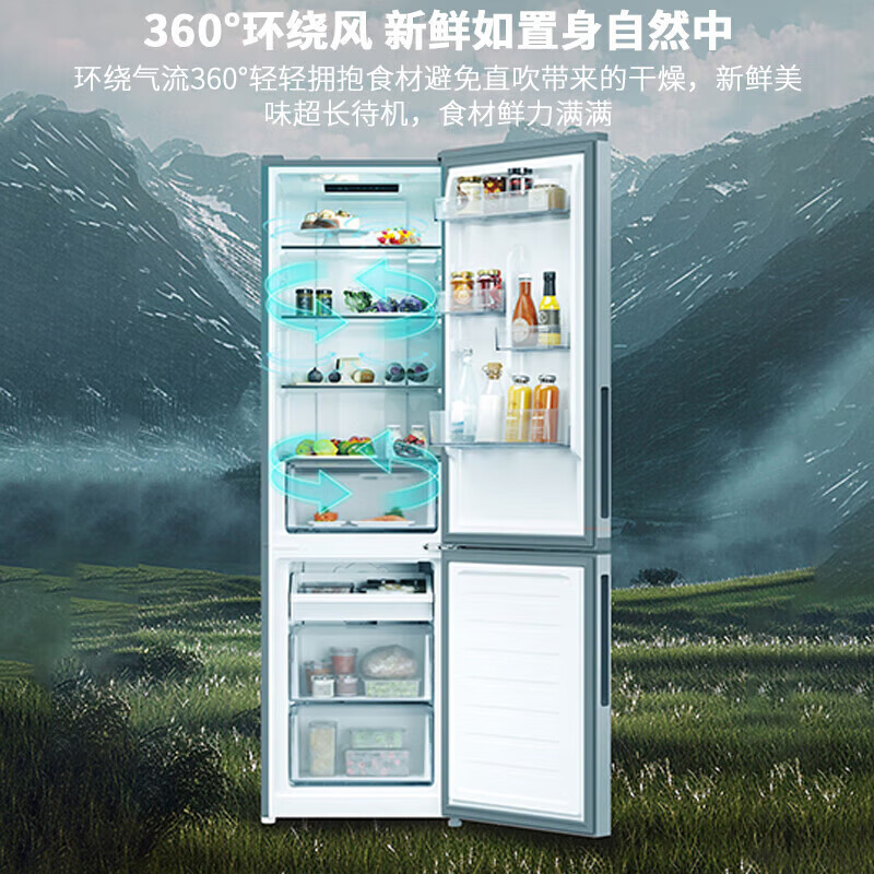 海尔冰箱BCD-285WGHC2DEXM冰河银高清大图