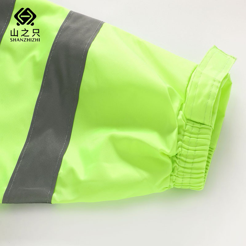 山之只 整理用具 荧光绿J加厚分体雨衣 L-XXXXL 套高清大图
