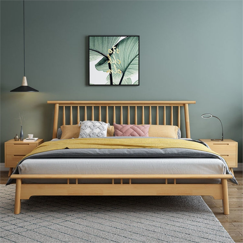 古达床北欧18米双人现代简约1米5民宿床12气压135