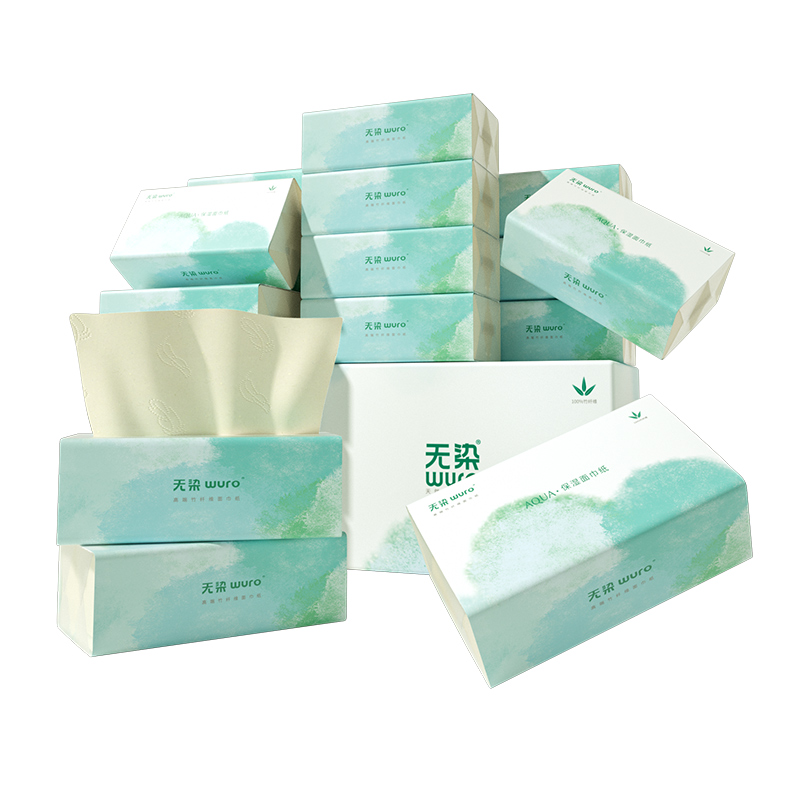 无染(wuro) 竹纤维湿柔纸巾尊享装WR005 4包*3提/箱