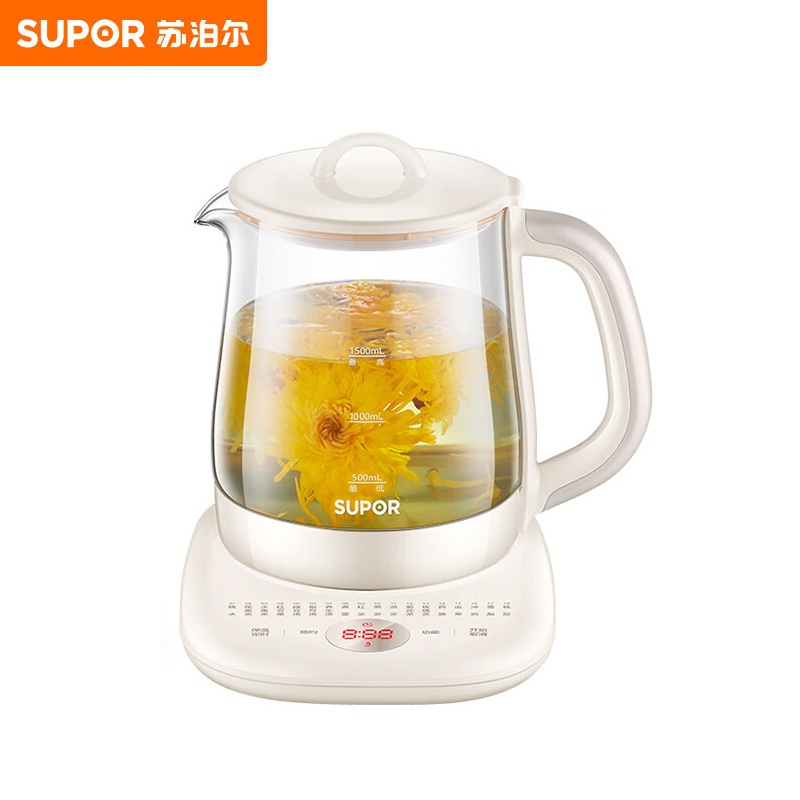 苏泊尔(SUPOR) SW-15Y02 养生壶多功能加厚玻璃煮茶器 1.5L